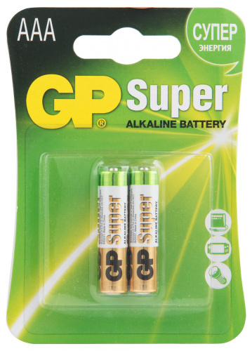 Купить Элемент питания 1.5 V AAA GP Super 24A-2CR2 (блистер 2 шт) магазина stels.market.