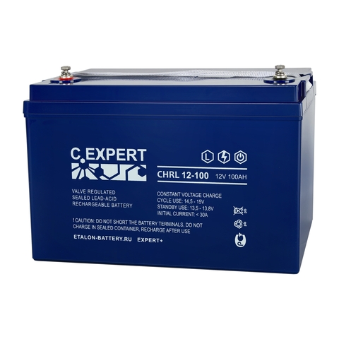 Аккумулятор C.EXPERT CHRL 12-100, 12 В 100 Ач, габариты 330*171*220 мм