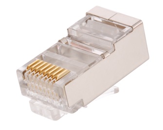 Купить Коннектор NETLAN RJ-45/8P8C  Cat 5e экранированный магазина stels.market.