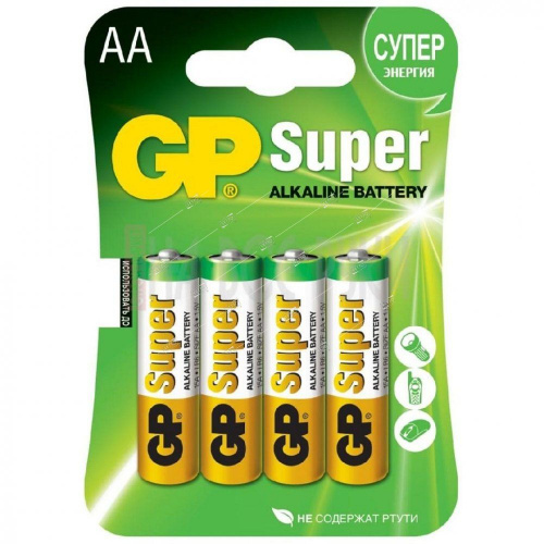 Купить Элемент питания 1.5 V AA GP Super 15A-2CR4 (блистер 4шт) магазина stels.market.