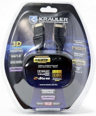 Купить Кабель KRAULER HDMI ver.1.4, 7.5м магазина stels.market.